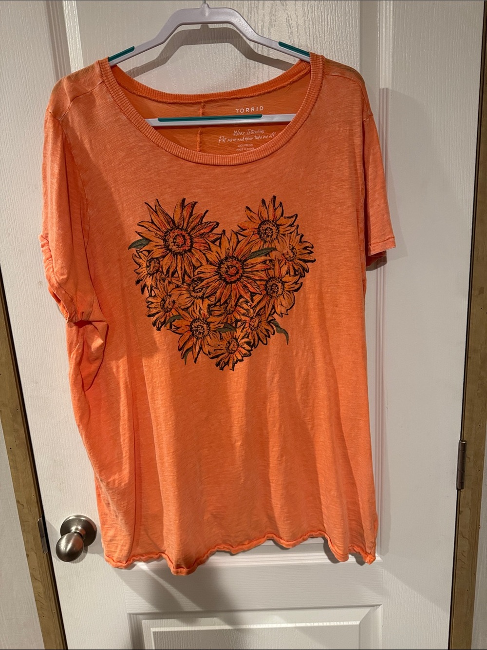 torrid Orange Sunflower Heart Graphic Tee